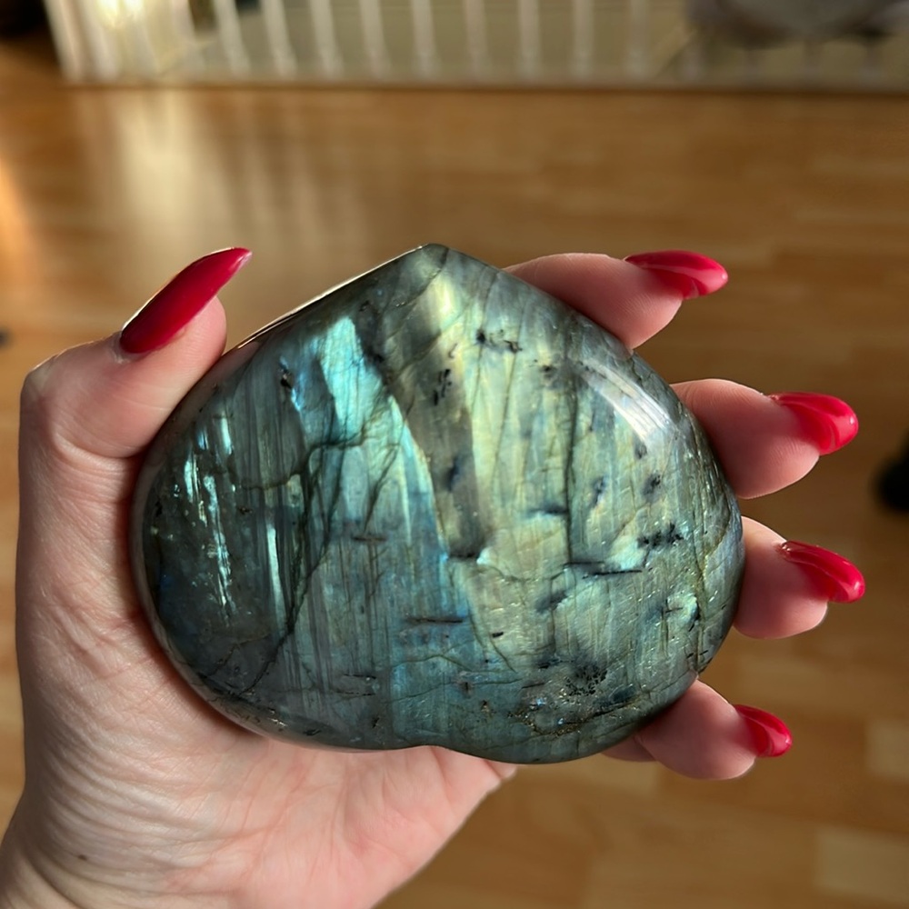 Huge labradorite heart